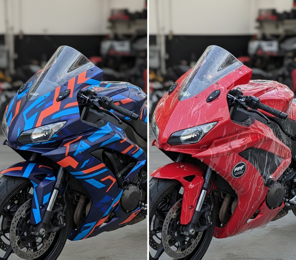 7 Powerful Reasons Why Indian Riders Feel Safer & Smarter Choosing Bike Wrapping Over PPF